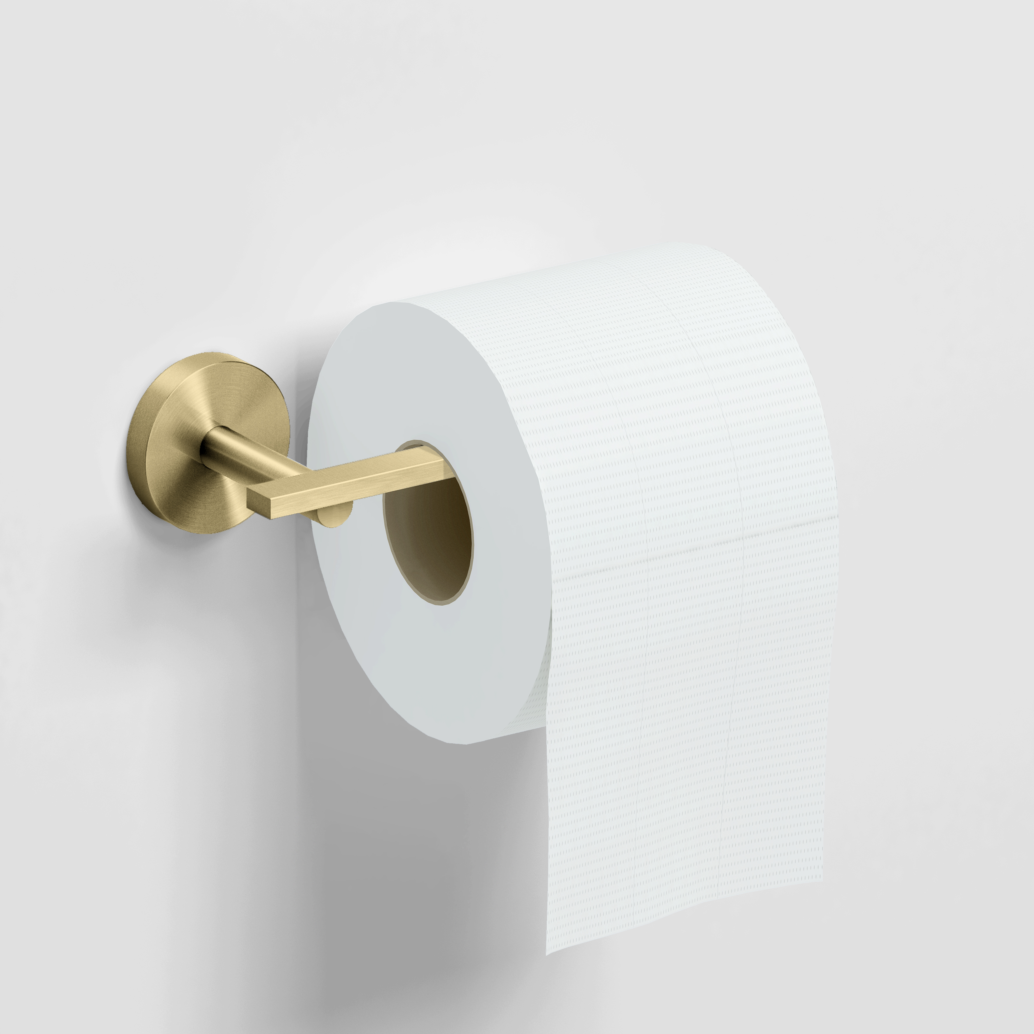 Clou Flat toiletrolhouder L-vorm, zonder klep, goud geborsteld PVD CL/09.02030.82